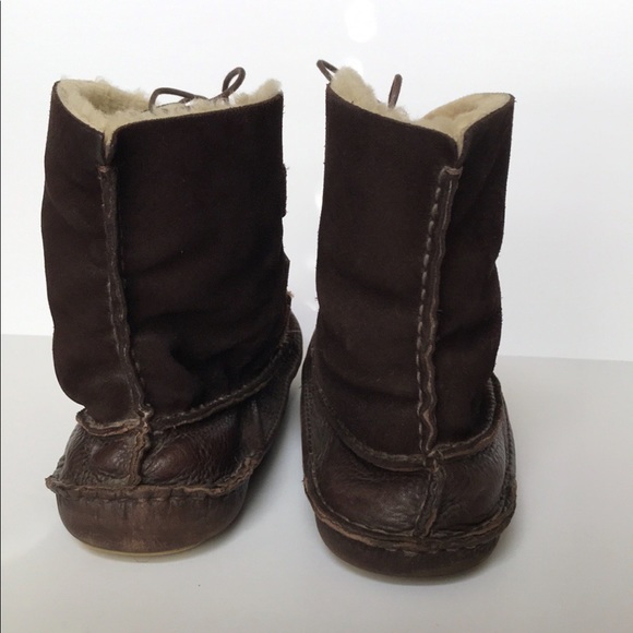 J. Crew Suede Leather Moccasin Boots sz 8 - Picture 3 of 6